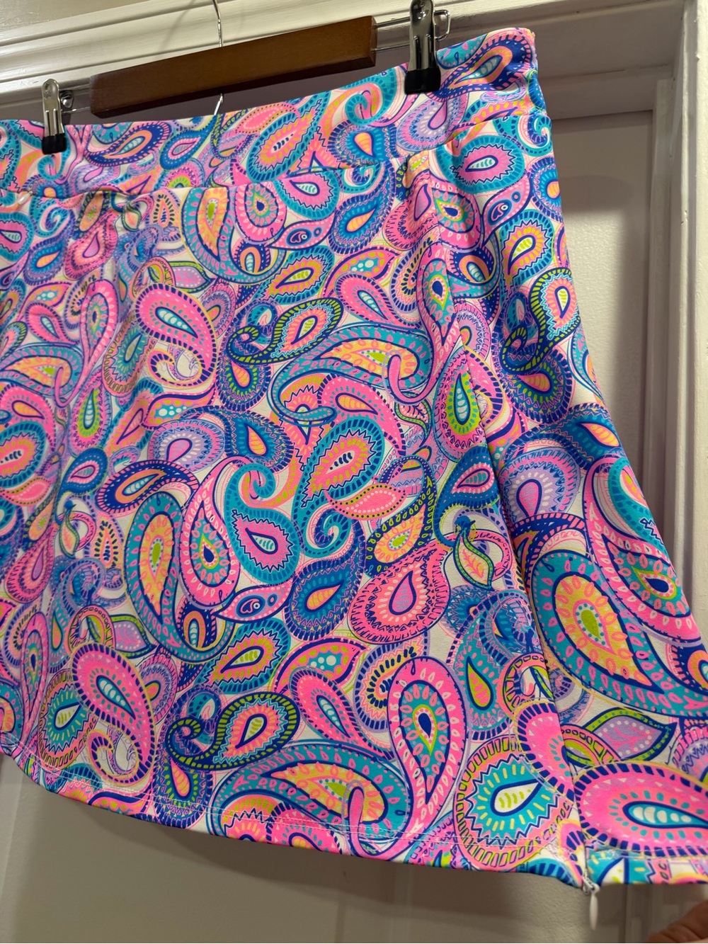 Lulu-B Bright Paisley Skort Skirt Size Large - Picture 16 of 16